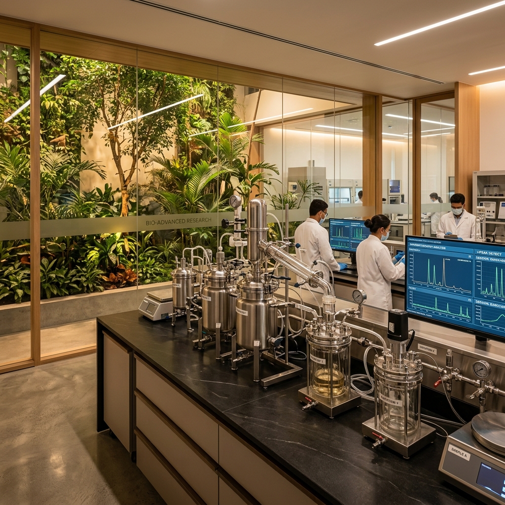 Aatina Phyto-Extraction Laboratory Cleanroom facility with advanced stainless steel vessels